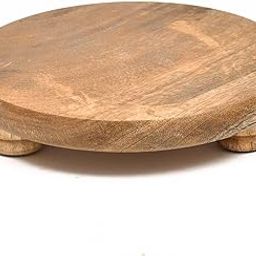 BLLUEX Wooden Chakla for Roti, Hand Made Roti Maker Rolling Plate, chapati roti maker, circular board, rolling pin, Pure Sheesam Wood Chakla for Home & Kitchen, 9 inch (Brown)-image-3