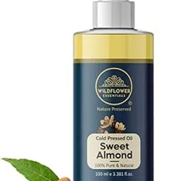 Wildflower Essentials 100% Pure & Natural Cold Pressed Sweet Almond Baby Massage Oil For Hair, Skin, Body 100ml-picture-53