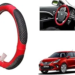 WolkomHome Ring Type Car Steering Wheel Cover (UT Red Black Netted) for Toyota glanza-picture-17