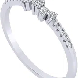 diamtrendz Rhodium Plated Pure 925 Sterling Silver Band Ring | Diamond Ring for Women and Girls | Model RSW01823-picture-51