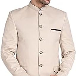tahvo Men's Single Breasted Linen Slim Fit Blazer for Occasion, Weddings, Party-picture-0