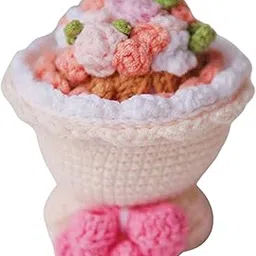 MYADDICTION DIY Crochet Stuffed Bride Doll Room Decoration for Wife Girls Boys Women Pink White-image-46