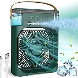 Drumstone 𝐒𝐮𝐦𝐦𝐞𝐫 With 𝟏𝟓 𝐘𝐞𝐚𝐫𝐬 𝐖𝐚𝐫𝐫𝐚𝐧𝐭𝐲 Personal Air Cooler Mini, Portable Air Conditioner Fan with 7 LED Colors, 3 Wind Speeds, 3 Spray Modes, Timer 𝐑𝐨𝐲𝐚𝐥 𝐆𝐫𝐞𝐞𝐧-picture-19