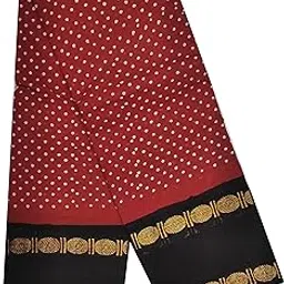 Pure Sungudi Cotton- Wax (Batik) Print with Traditional Dotted design And Tradition Zari Border (without Blouse) Saree For Women-picture-33