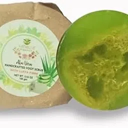 vanaura organics Aloe Vera Handcrafted Foot Scrub with Luffa Fibre, Cleanse, Exfoliate and Nurtures Feet, 100gm-picture-27