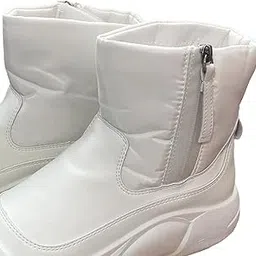 HEAVENGLOW Women Winter Snow Boots with Zipper Keep Warm Shoes for Hiking Trekking Work 35-picture-10