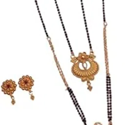 VORA ENTERPRISEA Elegant Mangalsutra Free Size 50gm 5x5 Design Traditional Indian Gold Plated Necklace for Women Wedding Jewelry Ethnic Bridal Gift (ms 161 -sm101)-image-73