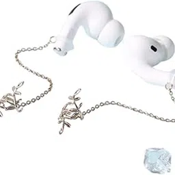 NIVAKINI 1 Pair Earphone Anti-Lost Holder Clip Chain Earrings Hanging Hook Earring Strap for Earbuds Wireless in-Ear Earphones Headset (Gold)-image-13