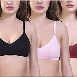 akhiyaan Women's T-Shirt Non-Padded Bra (Multicolour) - Pack of 3-picture-24