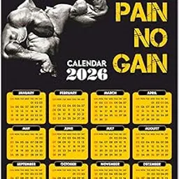 ESCAPER Arnold Schwarzenegger Gym Wall Calendar 2026 hanging (12 x 18), Wall Calendar 2026 for Gym Motivation, Workout, Exercise, Bodybuilders, Fitness Center-picture-29