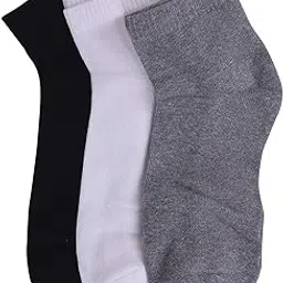 footprints Organic Cotton Bamboo Ankle Cushion Socks | Unisex| Pack of 3 Pairs| |Ankle Terry sports Box|-picture-15