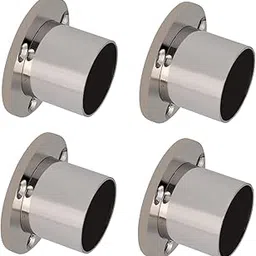 CIRCLE Stainless Steel Heavy Wall to Wall Bracket for Curtain Rod and Wardrobe Rod (1Inch) -4 Pcs-picture-32