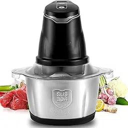 Moradiya Fresh 400W Stainless Steel Electric Meat Grinders with Bowl for Heavy Kitchen Food Chopper, Meat, Vegetables, Onion Slicer Garlic Slicer Dicer Food Processor (2L)-image-17
