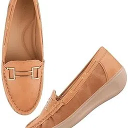 lushe Women’s Tan Loafers | Comfortable Casual Stylish Design | Soft Comfort, Lightweight Design |-picture-40