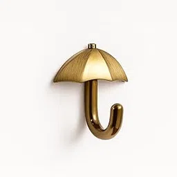 Colornest 1 Pc Metal Hooks for Wall – Heavy Duty Umbrella Design Wall Hooks for Hanging | Towel, Clothes Hanger for Bathroom, Kitchen & Entryway | Antique Brass-image-8