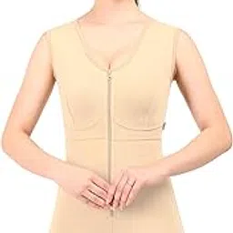 dermapress Post Liposuction Bodysuit upto THIGH for Women | Sleeveless | Micropoly | Medical Compression Garment for Body Contouring | Post Surgical Support | Shapewear-picture-11