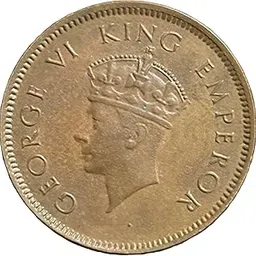1939 Quarter Anna George VI British India Coin, UNC Condition-image-7