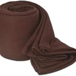 Plain Polar Light Weight Fleece 1 Single Bed Blankets (Pack of 1) Made up with Super Soft Material by Quality Hub (Brown)-image-53