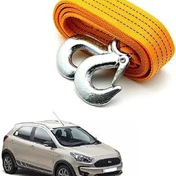 3 Ton Heavy Duty Tow Rope Strap with Steel Hooks (4 Meter, Yellow) – Super Strong Towing Belt for Ford Freestyle – Durable Recovery Strap for Emergency Vehicle Pulling-image-84
