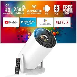 [270°Adjustable Stand] Smart Mini Projector with WiFi 6 and Bluetooth, Auto Keystone Outdoor Movie Projector 1080P Full HD Support, Big Screen Portable Home Projector for Phone/TV Stick/Laptop-image-40
