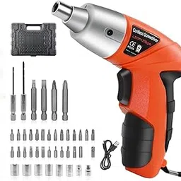 Cordless Electric Screwdriver with Bits Holder with LED Light- 45 in 1 Screwdriver Drill Machine Reverse And Forward Cordless Rechargeable Screwdriver Tools Kit for Home Office DIY Tools-picture-10