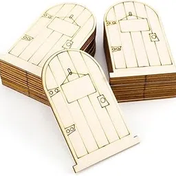 25 Pcs Wooden Fairy Door Mini Wooden Fairy Door Fairy Garden Miniature Decoration (3.58 X 2.24 Inch)-image-42