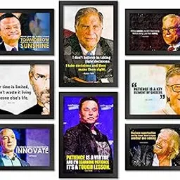 PAPER PLANE DESIGN Quotes Wall Framed Posters (2 Sizes, set of 8 frames) (MENTOR)-picture-14