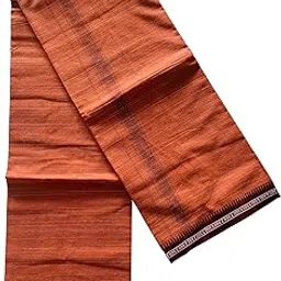 alluvy Men's Kuthampully Pure Cotton Kerala Kavi Mundu | Men's Kavi Dhoti | Kannur Kavi Mundu EKM-879-picture-34