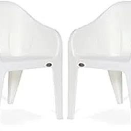 SkyGlamour Supreme Futura Stacking Designer Plastic Chair for Home, Restaurants, Cafeterias and Outdoor Area | Plastic Chair Set of 2 |Color: White; Set of 2 Chairs-image-59
