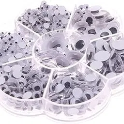 CALANDIS™ 710 Pieces Size Self Adhesive Sticky Wiggly Wiggle Googly Eyes Embellishments for Art Crafts Handmade Toys 4/5/6/7/8/10/12mm | Wiggle Eyes | Crafting Pieces-picture-22