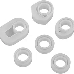 6 Pieces Assorted Style DIY Silicone Ring Mold Jewelry Making Mould 17mm image 1