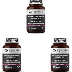 Carbamide Forte Vitamin B12 1500mcg with Vitamin D3 | Vitamin B12 Supplements for Men&Women | Methylcobalamin 1500mcg with Vitamin D Tablets - 60 Tablets(Pack of 3)-picture-17