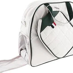 MERISHOPP Pickleball Bag Organizer Large Capacity Stylish Pickleball Paddle Carry Case White-image-3