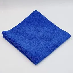 Microfiber Cleaning Cloth 40x40 cm - Pack of 4 | Edgeless | 350 GSM | Super Absorbent Towel for Car, Kitchen, Home Cleaning | Multipurpose (4, Blue)-image-0