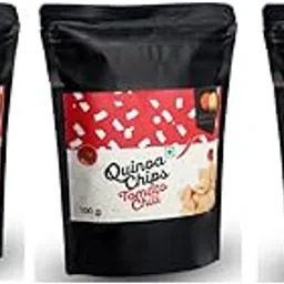 QUEENS QUINOA Whole Quinoa Crispy Chips,Tomato Chilly Flavor Pack of 3-100 Gm Each-picture-30