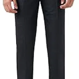 park avenue Men Regular Fit Solid Pattern Poly Viscose Blend Flat Front Formal Trouser-picture-27