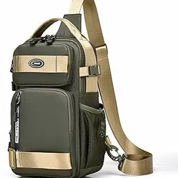 carry trip Small 8 L Backpack Men Crossbody Bag Business Trend Cycling Hiking Travel Bag Fashion Shoulder Bag 1 Compartment, 4 Zip Pocket And 1 Side Bottle Pouch/Men Sling Bag-picture-17