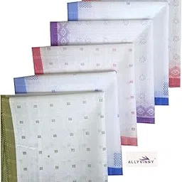 Soft Cotton and Super Absorbent Handkerchief/Face Towel/Rumal for Women/Kids/Ladies/Girls | Pack of 12 | (30x30cm/12x12inches) - Multicoloured-image-26