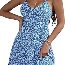 nxiba Women's Western Short Dress – Rayon Printed Midi, Knee-Length Fit & Flare Beach Wear-picture-37