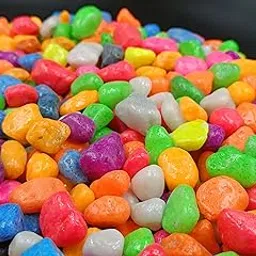 Omiyage®Natural Multicolor Pebbles - Neon Decorative Stones for Home Decor,Vase Fillers,Aquarium Fish Tank, Table Decor,Fountain Decoration,Garden River Rock,Unplanted Substrate & More - 500g Pack-image-19