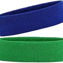 R-LON Workout Headband for Women & Men - Moisture Wicking & Non-Slip Exercise Hairband or Sports Sweatband -Ideal for All Sports Like Tennis, TT, Badminton, Running and Yoga (2 PC) A12-image-89