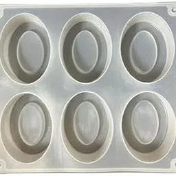 Redsky Soap Mould 6 Cavity Oval Shape Silicone Soap Mould 70gm for Cake Mold Cupcake Muffin Candle Mold Homemade Soap Mold Handcraft Soap Mould-picture-29
