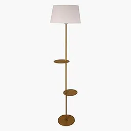 Metal Floor Lamp – Modern Standing Lamp with Fabric Shade, Heavy Base & Stylish Design for Living Room, Bedroom, and Office Lighting-picture-12