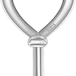 highspark Heart Key Pendant for Women | 92.5 Sterling Silver & Stunning Shine | Lovely Gift - Silver-picture-29