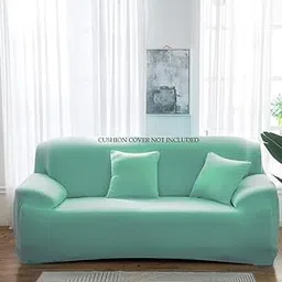 House of Quirk Universal Polyester Solid Sofa Cover Triple Seater Big Elasticity Cover for Couch Flexible Stretch Sofa Slipcover (Teal Blue, 185-230cm)-picture-13