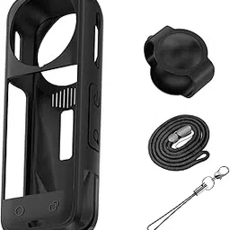 Protective Gear for Action Camera, Anti-Scratch Protective Soft Silicone Cover， Silicone Lens and Body Cover Set for Insta 360 X5-picture-26