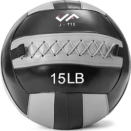 JFIT Wall Ball, 15 LB, Gray/Black image 1