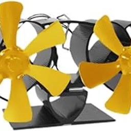 Enakshi (Label) Creations Fireplace Fan High Efficiency Wood Furnace Fan for Wood Burning Stoves House Golden|Home Decor|Figurines-image-54