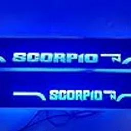 Car Sajawat Scorpio N Sill Plate/Door Foot Step Black Beauty in Blue Light. ( Set of 4 Pcs)-picture-27