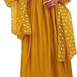 Women's Mustard Chanderi Emabellished Kurta with Palazzo and Dupatta-image-9